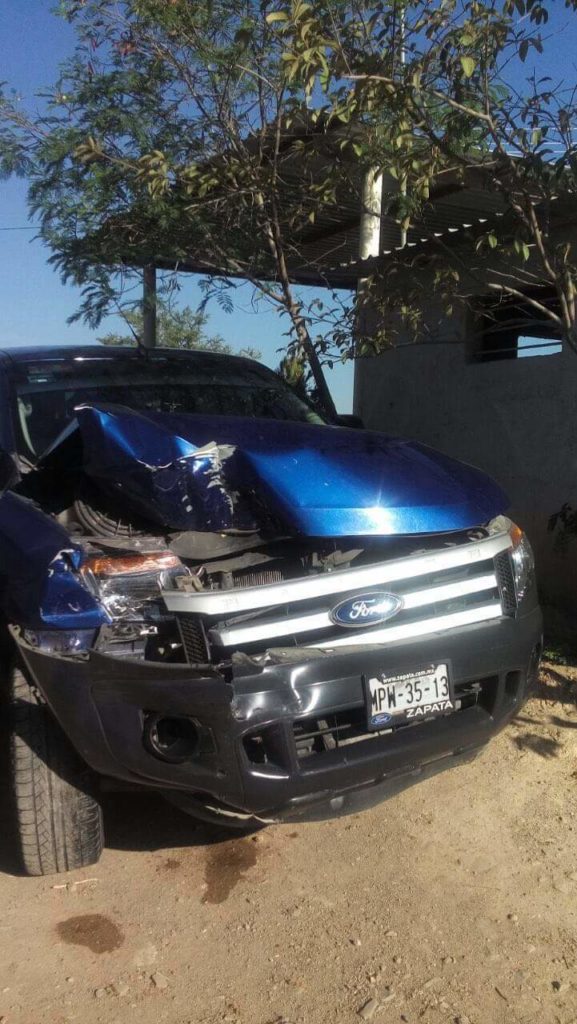 Carambola de tres autos, no hubo lesionados