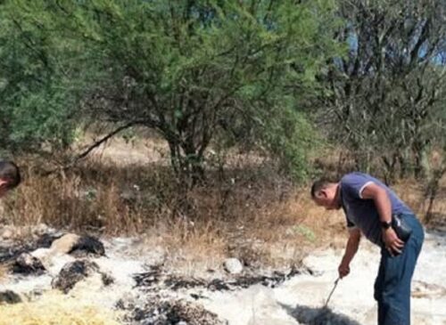 Autoridades municipales inspeccionan y toman acciones en predio afectado por tiradero clandestino.