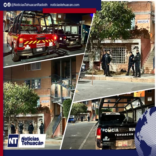 Elementos de Protección Civil y Policía Municipal acudieron a la colonia Jardines de Tehuacán tras un reporte ciudadano por olores fétidos, el cual fue descartado como riesgo mayor.