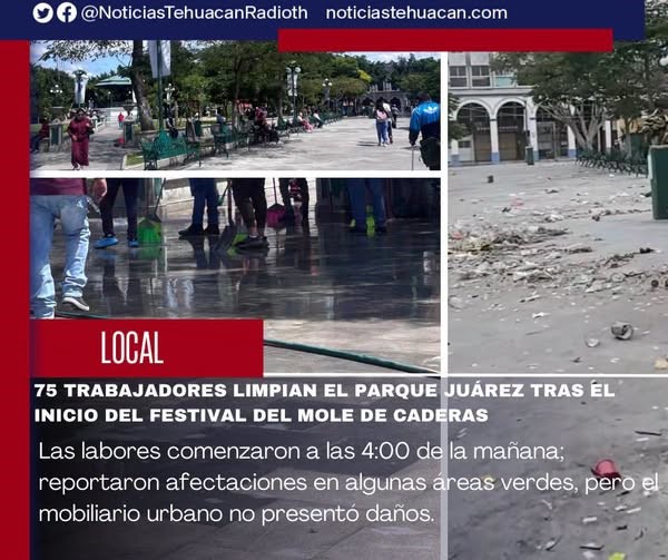Retiran 2.2 toneladas de basura tras concierto de Banda MS en Tehuacán